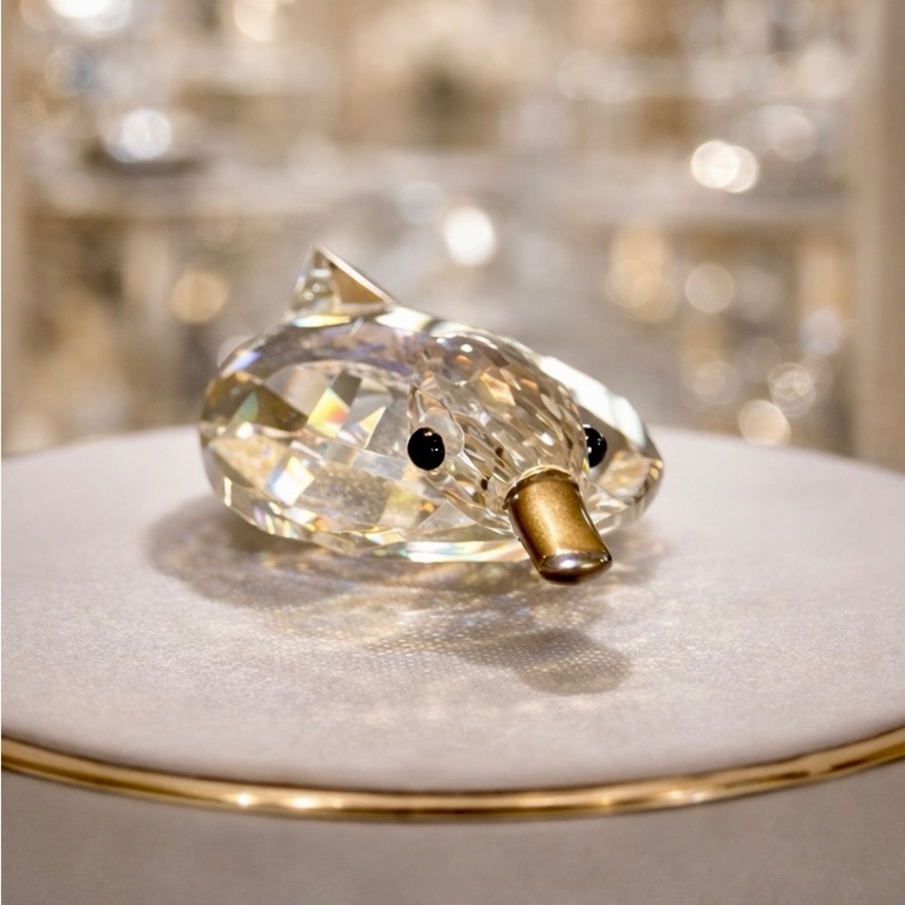 Swarovski - DUCK Beauties of the Lake Collection with box and silver beak 1 7/8”